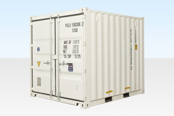 10ft x 8ft Shipping Container (One Trip) White (RAL 9003) for Sale