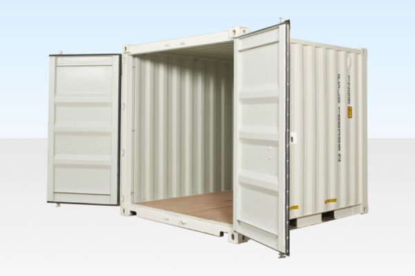 10ft x 8ft Shipping Container (One Trip) White (RAL 9003) for Sale - view 3