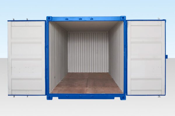20ft Self Storage Container with Bamboo Floor - Blue (RAL 5010) - view 3