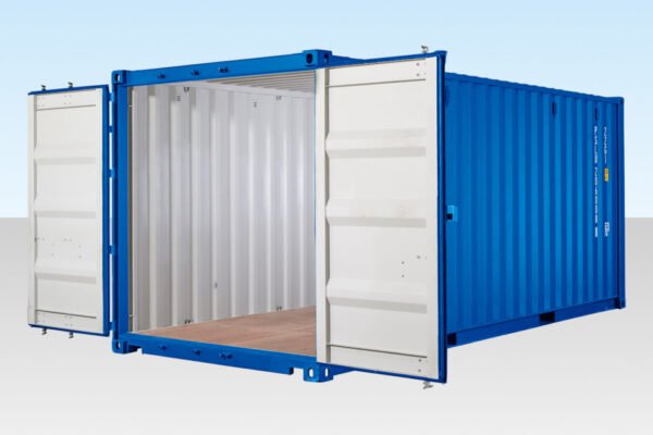 20ft Self Storage Container with Bamboo Floor - Blue (RAL 5010) - view 4